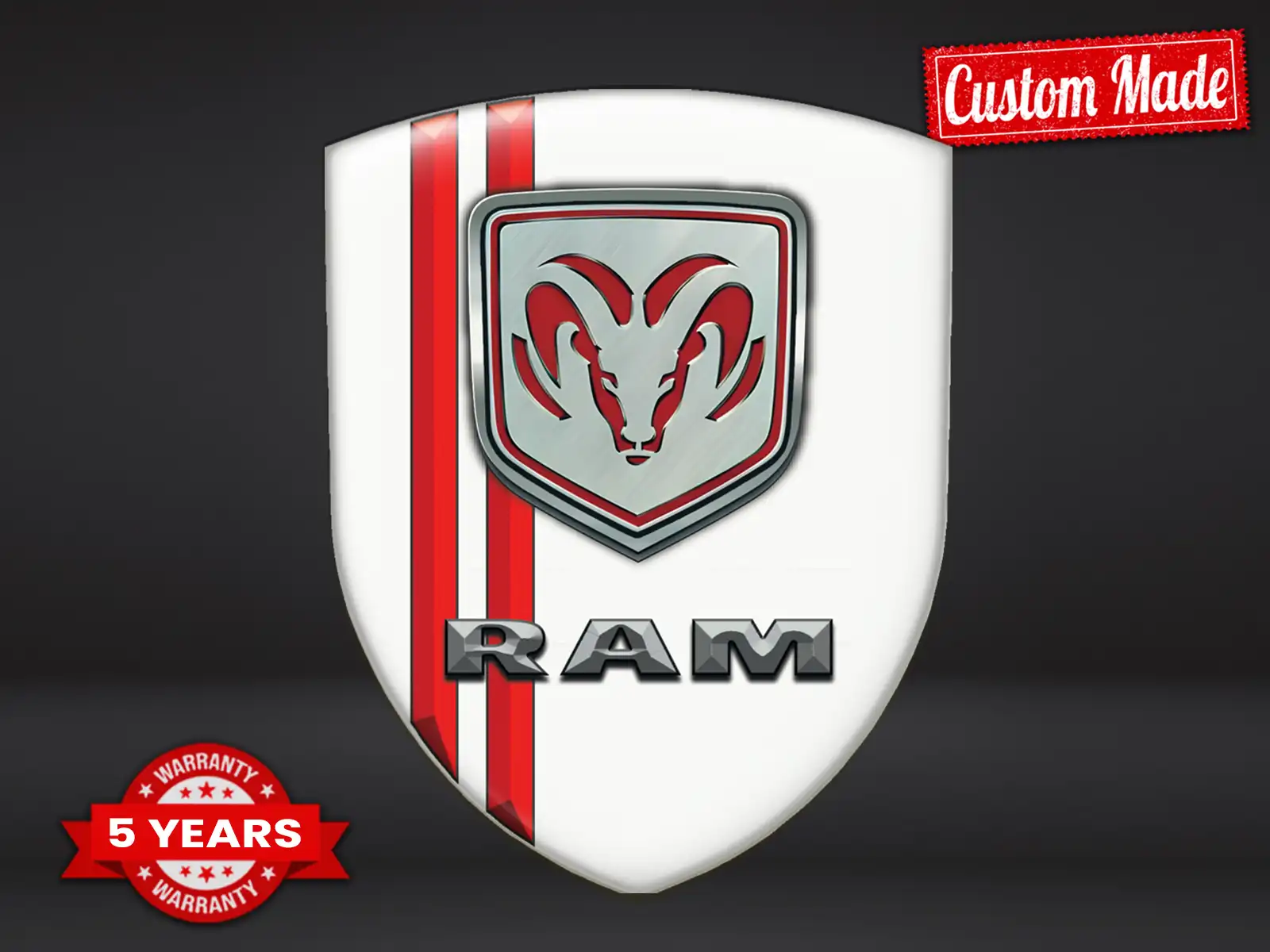 Dodge Silikonsticker S Logo Hochwertig Professionell
